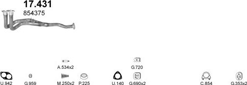 Polmo POLMO01039 - Sistem de esapament aaoparts.ro