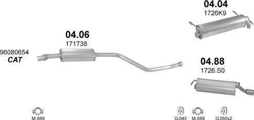 Polmo POLMO01861 - Sistem de esapament aaoparts.ro