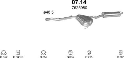 Polmo POLMO01256 - Sistem de esapament aaoparts.ro