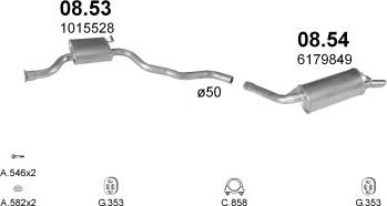 Polmo POLMO03632 - Sistem de esapament aaoparts.ro