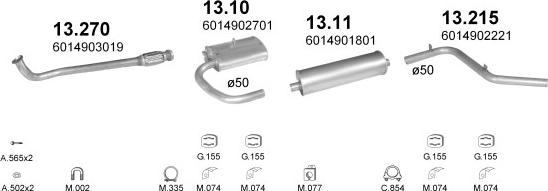 Polmo POLMO02094 - Sistem de esapament aaoparts.ro