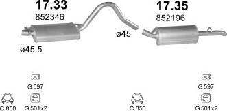 Polmo POLMO07022 - Sistem de esapament aaoparts.ro
