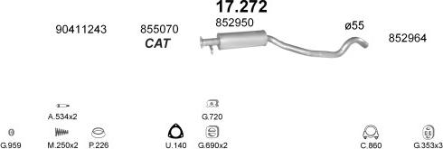 Polmo POLMO07111 - Sistem de esapament aaoparts.ro