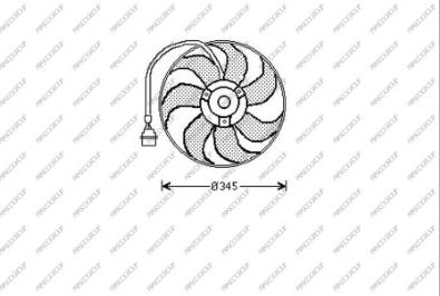 Prasco AD016F001 - Ventilator, radiator aaoparts.ro