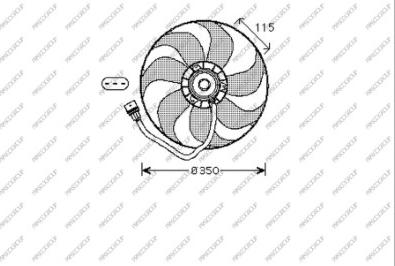 Prasco AD200F008 - Ventilator, radiator aaoparts.ro