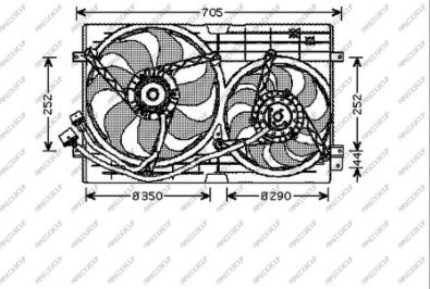 Prasco AD200F002 - Ventilator, radiator aaoparts.ro