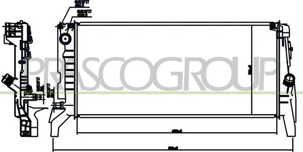 Prasco BM200R007 - Radiator, racire motor aaoparts.ro