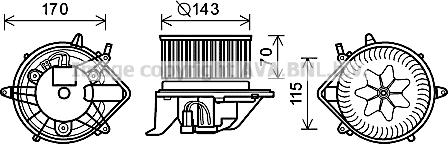 Prasco BW8461 - Electromotor, ventilatie interioara aaoparts.ro
