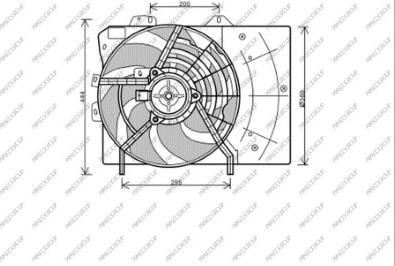 Prasco CI304F003 - Ventilator, radiator aaoparts.ro