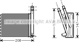 Prasco CN6243 - Schimbator caldura, incalzire habitaclu aaoparts.ro