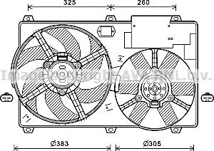 Prasco CN7554 - Ventilator, radiator aaoparts.ro