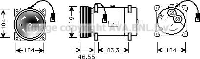 Prasco CNK161 - Compresor, climatizare aaoparts.ro