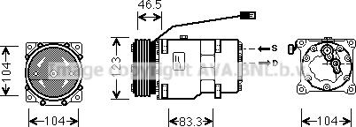 Prasco CNK257 - Compresor, climatizare aaoparts.ro