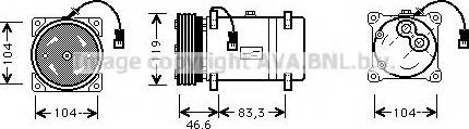 Prasco CNK216 - Compresor, climatizare aaoparts.ro