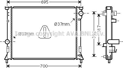 Prasco CR2116 - Radiator, racire motor aaoparts.ro