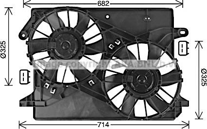 Prasco CR7513 - Ventilator, radiator aaoparts.ro