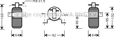 Prasco CRD058 - Uscator,aer conditionat aaoparts.ro