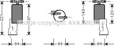 Prasco CRD066 - Uscator,aer conditionat aaoparts.ro