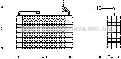 Prasco CTV001 - Evaporator,aer conditionat aaoparts.ro