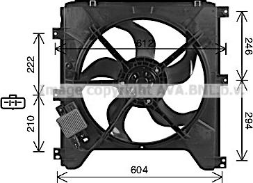 Prasco DW7520 - Ventilator, radiator aaoparts.ro