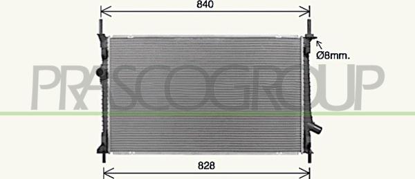 Prasco FD913R002 - Radiator, racire motor aaoparts.ro