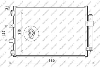 Prasco FD428C002 - Condensator, climatizare aaoparts.ro