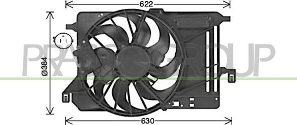 Prasco FD428F001 - Ventilator, radiator aaoparts.ro