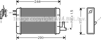 Prasco FT6091 - Schimbator caldura, incalzire habitaclu aaoparts.ro