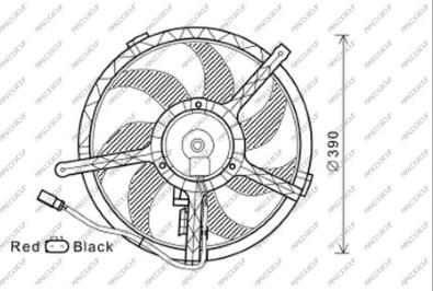 Prasco MN308F002 - Ventilator, radiator aaoparts.ro