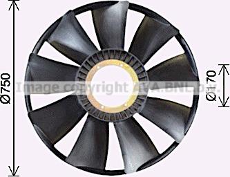 Prasco MNB118 - Paleta ventilator, racire motor aaoparts.ro