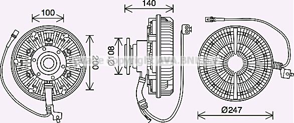 Prasco MNC093 - Cupla, ventilator radiator aaoparts.ro