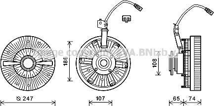 Prasco MNC070 - Cupla, ventilator radiator aaoparts.ro