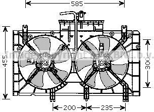 Prasco MZ7537 - Ventilator, radiator aaoparts.ro