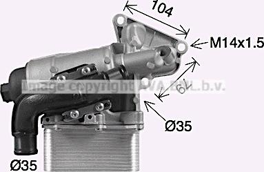 Prasco OL3710H - Radiator ulei, ulei motor aaoparts.ro