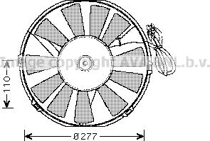 Prasco OL7523 - Ventilator, radiator aaoparts.ro