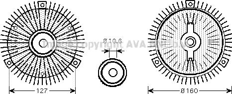 Prasco OLC552 - Cupla, ventilator radiator aaoparts.ro