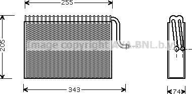 Prasco OLV171 - Evaporator,aer conditionat aaoparts.ro