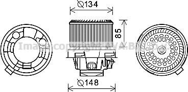 Prasco PE8374 - Electromotor, ventilatie interioara aaoparts.ro
