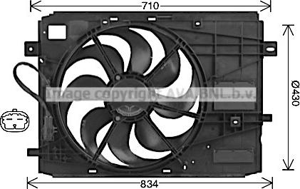 Prasco PE7561 - Ventilator, radiator aaoparts.ro