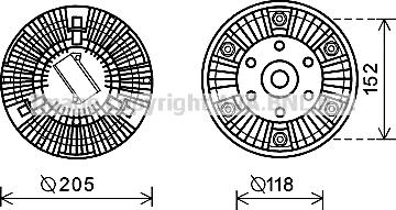 Prasco REC116 - Cupla, ventilator radiator aaoparts.ro