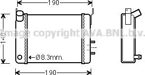 Prasco RT6092 - Schimbator caldura, incalzire habitaclu aaoparts.ro