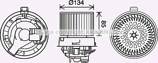 Prasco RT8635 - Electromotor, ventilatie interioara aaoparts.ro