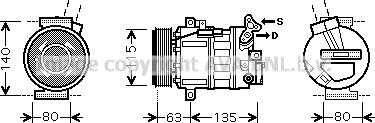 Prasco RTK486 - Compresor, climatizare aaoparts.ro