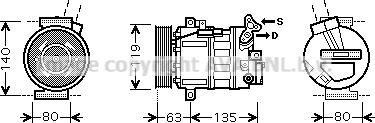Prasco RTK389 - Compresor, climatizare aaoparts.ro