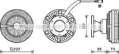 Prasco SCC039 - Cupla, ventilator radiator aaoparts.ro