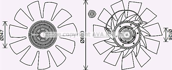 Prasco VLF088 - Ventilator, radiator aaoparts.ro