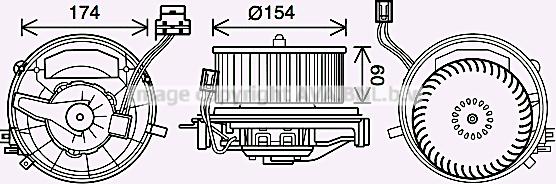 Prasco VN8399 - Electromotor, ventilatie interioara aaoparts.ro