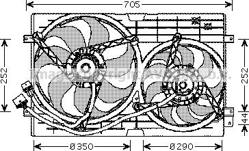 Prasco VN7508 - Ventilator, radiator aaoparts.ro