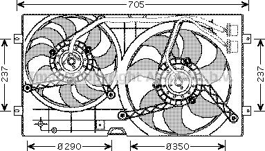 Prasco VN7503 - Ventilator, radiator aaoparts.ro