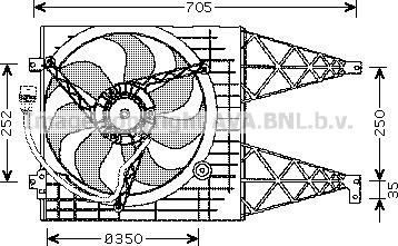 Prasco VN7507 - Ventilator, radiator aaoparts.ro
